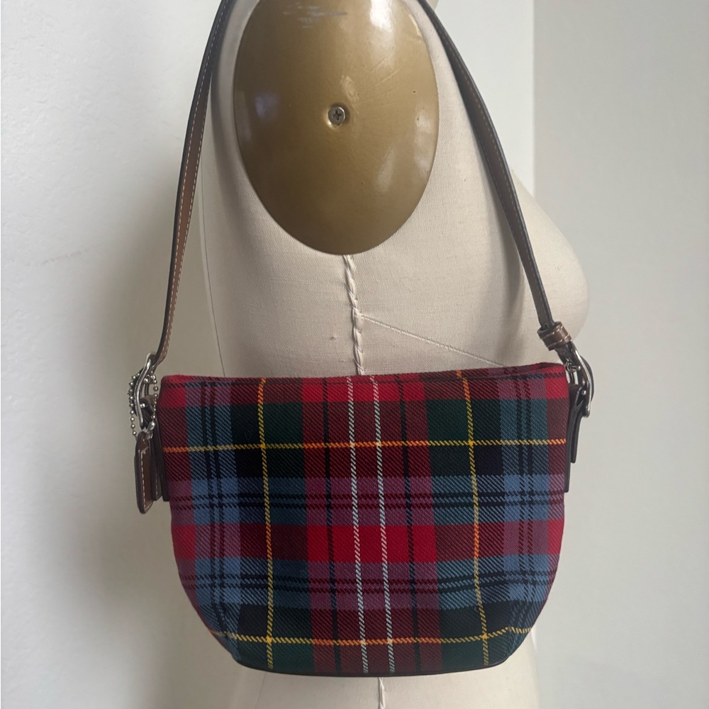 Authentic Coach Bag - 100% Wool Tartan Plaid